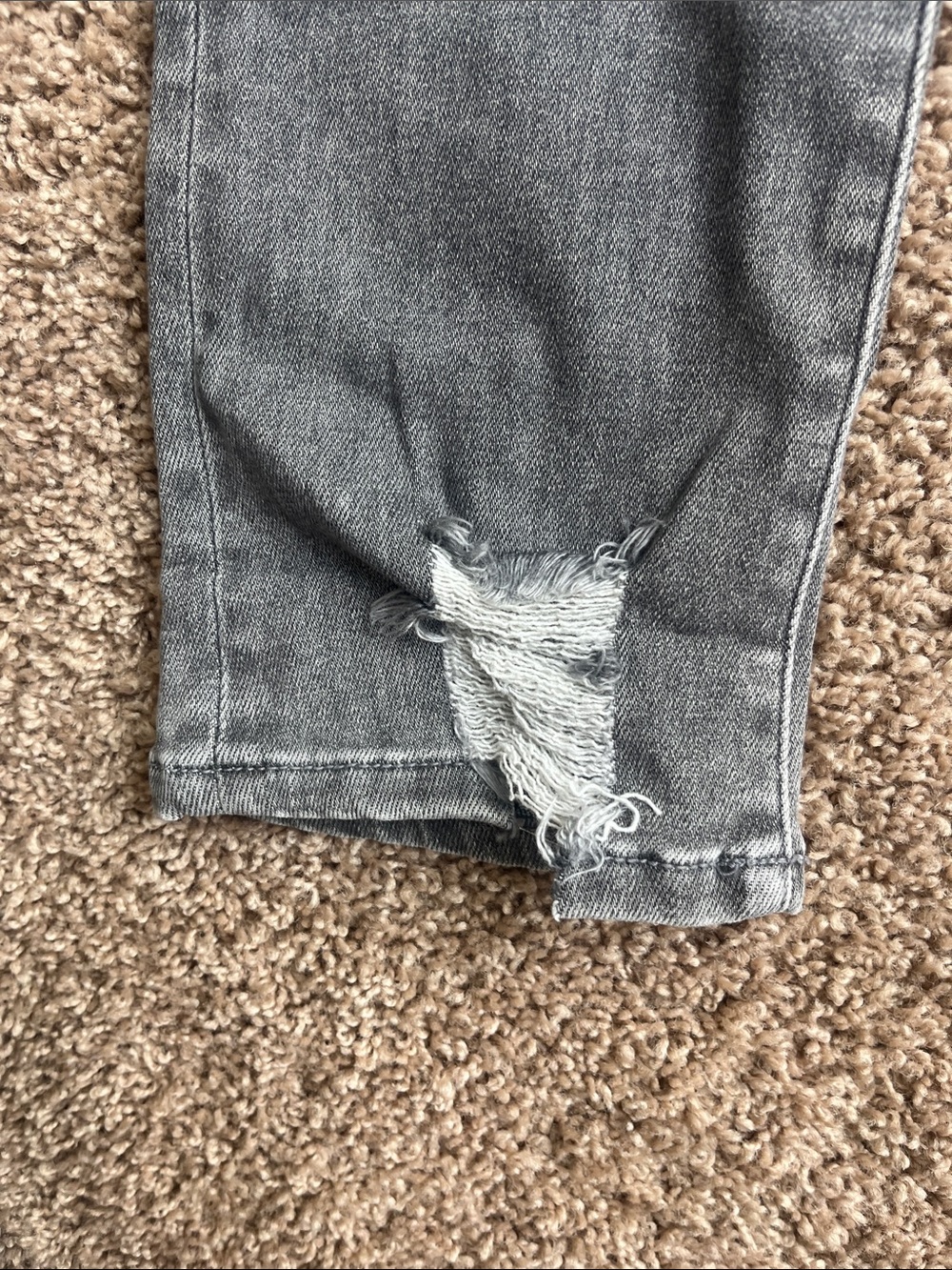 KanCan Ripped Gray High-Waist Button-Fly Jeans Size 3/25 - Picture 5 of 9